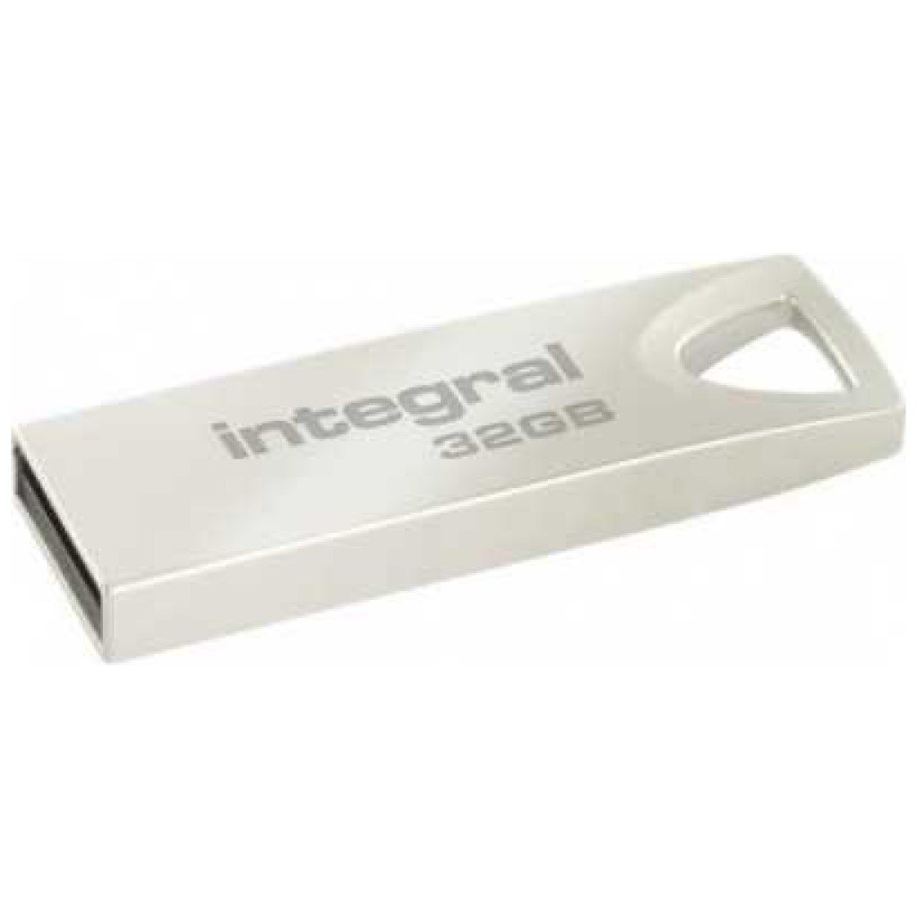 Spominski ključek 32GB USB 2.0 Integral ARC - kovinski/srebrn (INFD32GBARC)