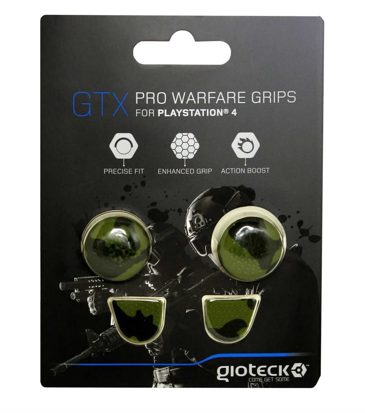 GIOTECK THUMB GRIPS GTX PRO WARFARE GRIPS za PS4 - maskirno zelene barve