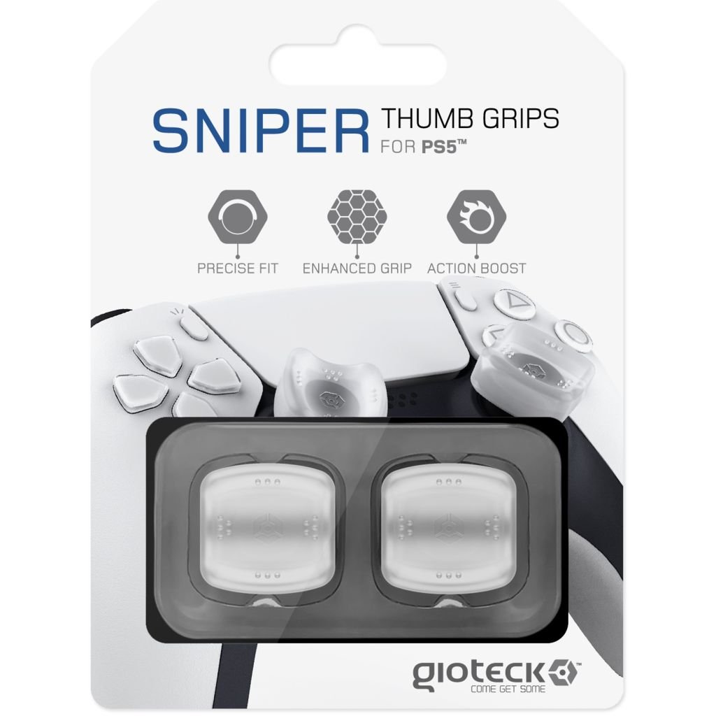 GIOTECK THUMB GRIPS SNIPER za PS5 - bele barve