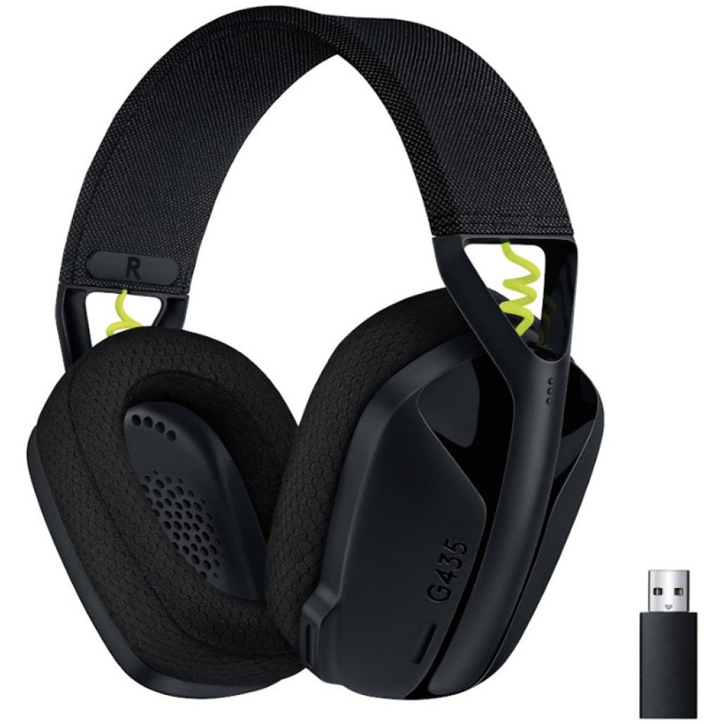 LOGITECH G435 Wireless LightSpeed Gaming z mikrofonom črne slušalke