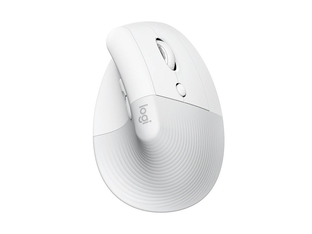 Miš brezžična + Bluetooth za notesnike Logitech Lift Vertical za MAC bela (910-006477)