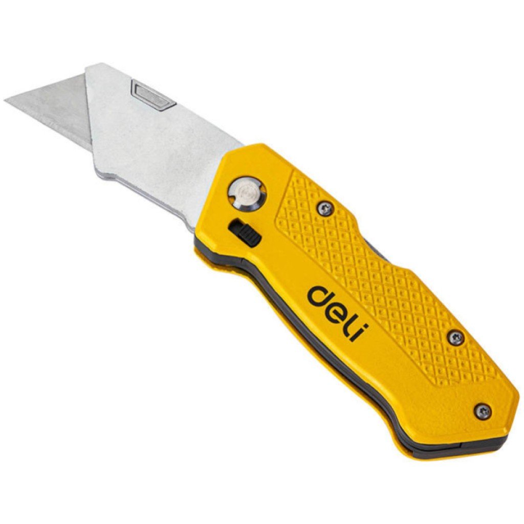 Pripomoček za servis - delovni nož Deli s trapeznim rezilom (EDL006Z) Utility Knife Deli Tools EDL006Z (yellow)