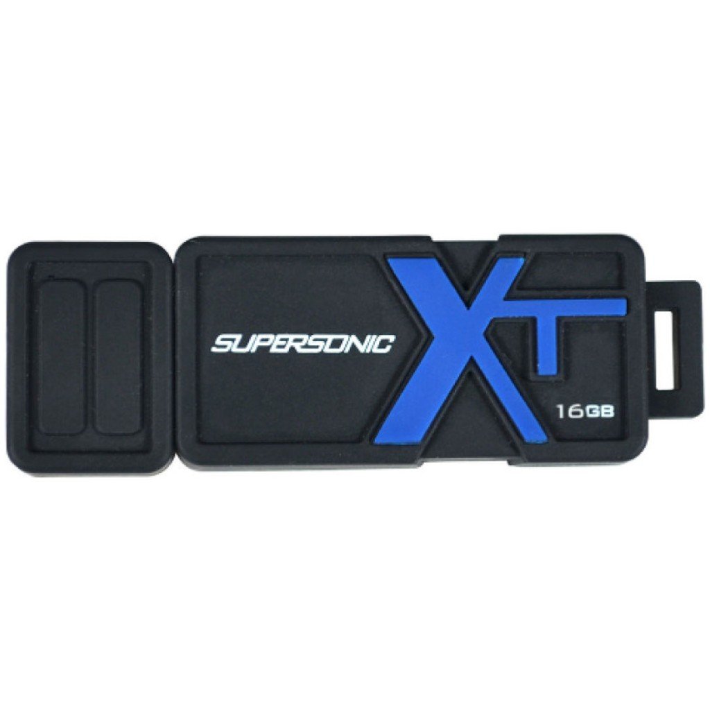Spominski ključek 16GB USB 3.1 Patriot Supersonic Boost XT 90MB/s - gumificiran/s pokrovčkom/črn (PEF16GSBUSB)