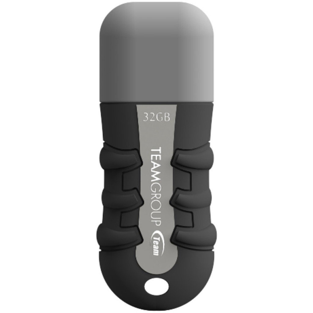 Spominski ključek 32GB USB 2.0 Teamgroup T181 - plastičen/s pokrovčkom/siv črn (TT18132GC01)