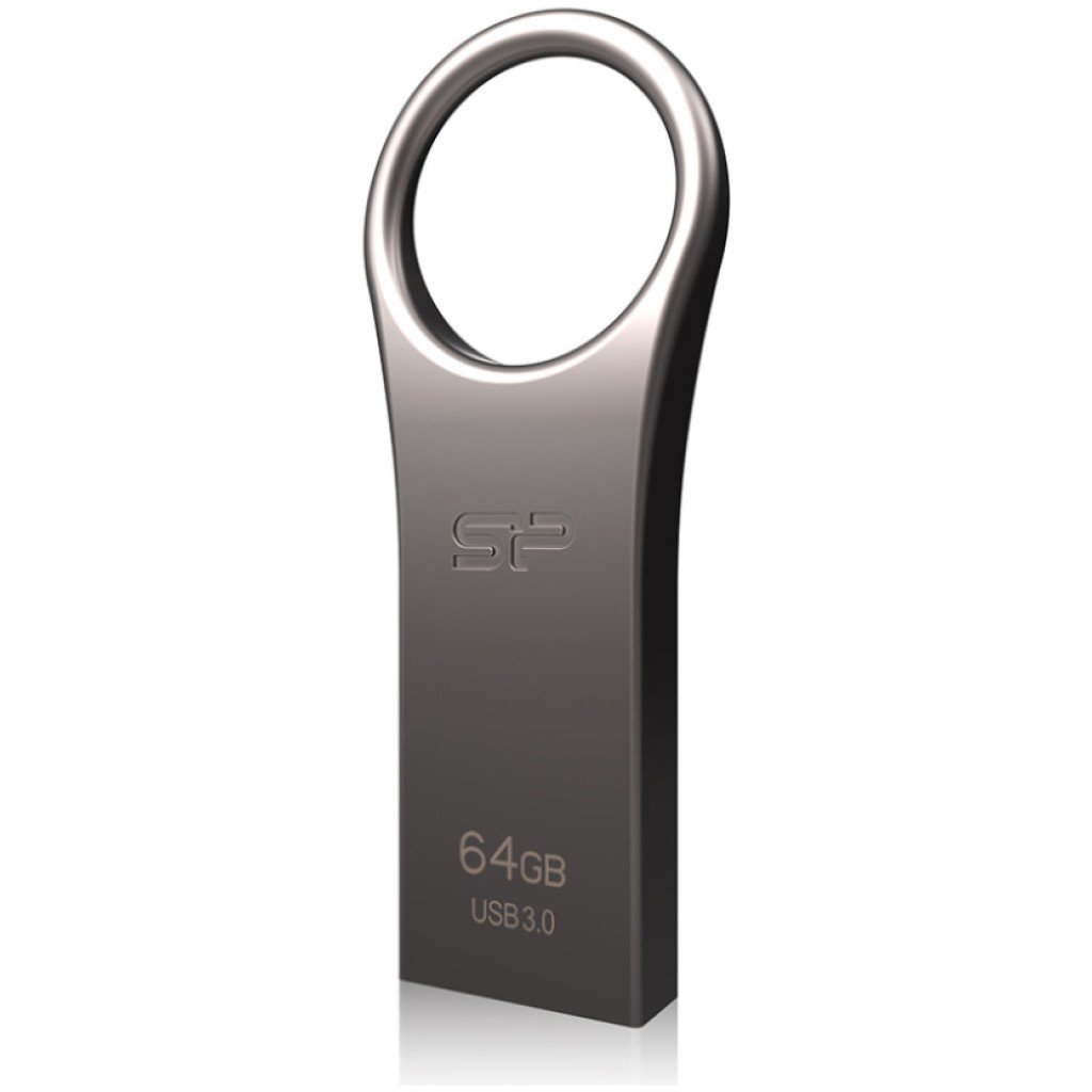 Spominski ključek 64GB USB 3.2 SiliconPower Jewel J80 120MB/s 20MB/s kovinski brez pokrovčka srebrn (SP064GBUF3J80V1T)