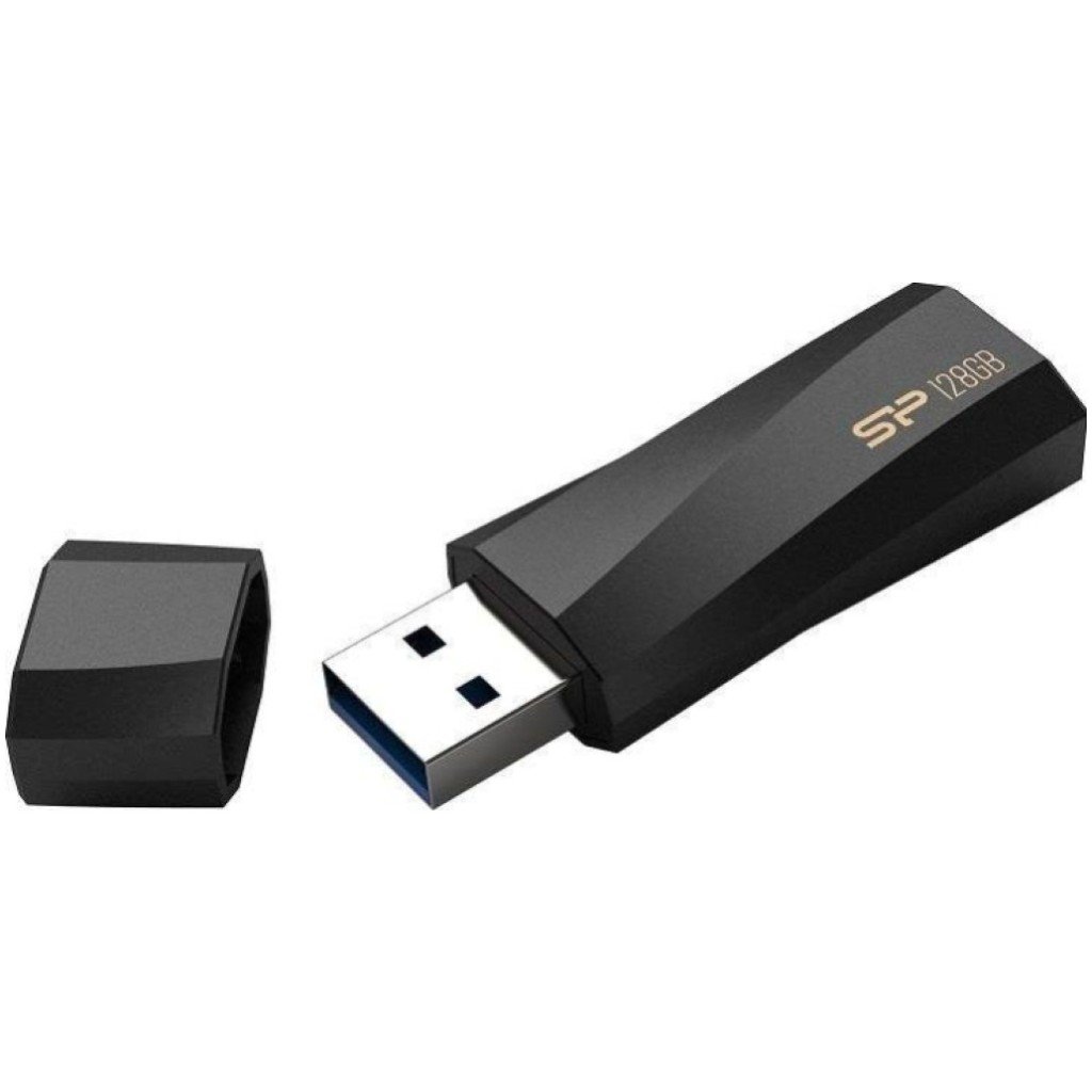 Spominski ključek 128GB USB 3.2 SiliconPower Blaze B07 100MB/s 90MB/s plastičen s pokrovčkom črn (SP128GBUF3B07V1K)