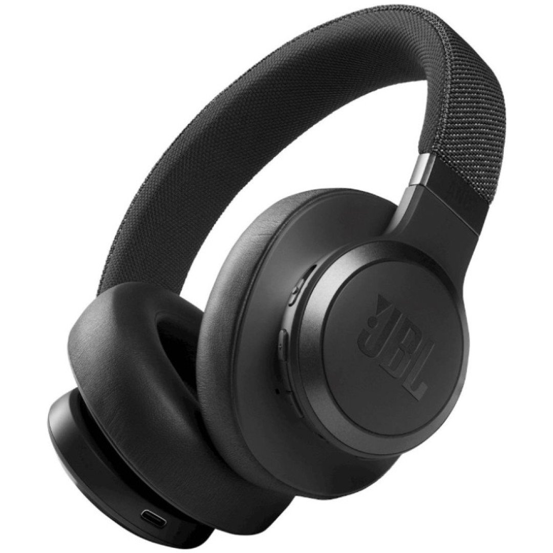 Slušalke brezžične naglavne Bluetooth stereo JBL LIVE660NC - črne