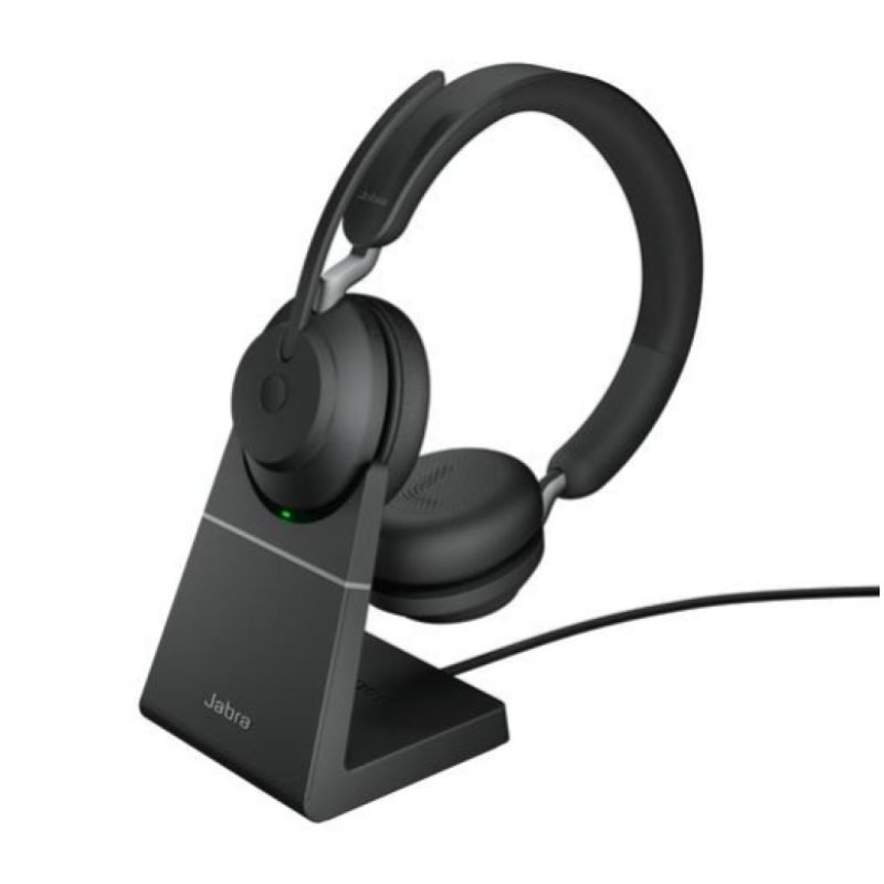 Slušalke brezžične naglavne Bluetooth stereo Jabra Evolve2 65 Link380a UC